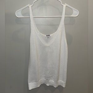 525 America White Knit Tank Top